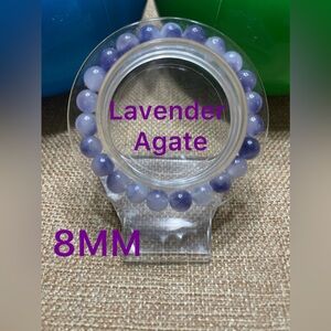 Lavender Agate Beaded Bracelet